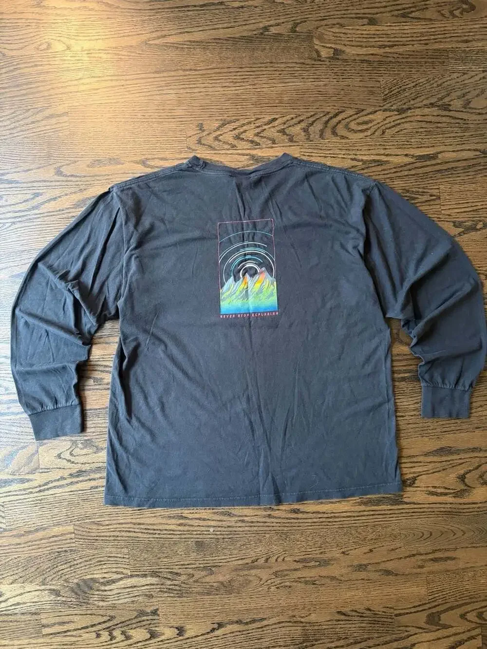 Vintage The North Face Long Sleeve T-Shirt Size L Black Retro Striped